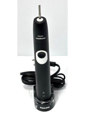 Philips Sonicare Electric Toothbrush Handle Black With Charging Base Stand *READ